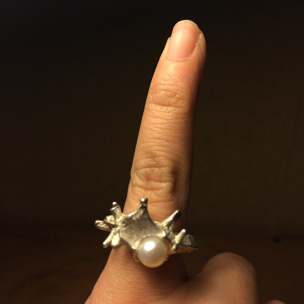 Shell and Coral Ring